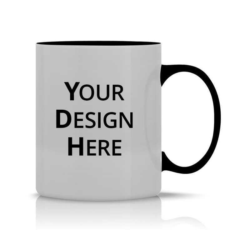 Customized Dual Tone Black Mugs