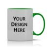 Customized Dual Tone Green Mugs
