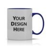 Customized Dual Tone Navy Blue Mugs