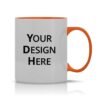 Customized Dual Tone Orange Mugs