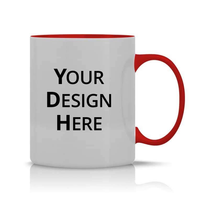 Customized Dual Tone Red Mugs